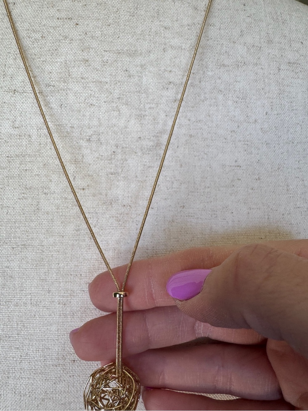 14th & Union Elegant Gold Long Lariat Necklace and Earrings set - Picture 5 of 12